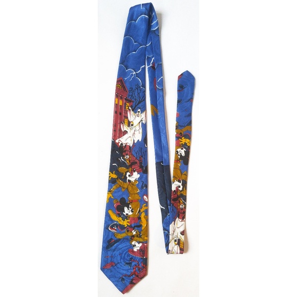 Vintage Disney Haunted House Tie Mickey 60s 70s - Picture 4 of 5